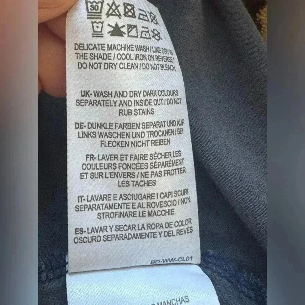 Boden Grace Smocked Jersey Dress Gray and Navy size US 14 Long - Picture 12 of 14